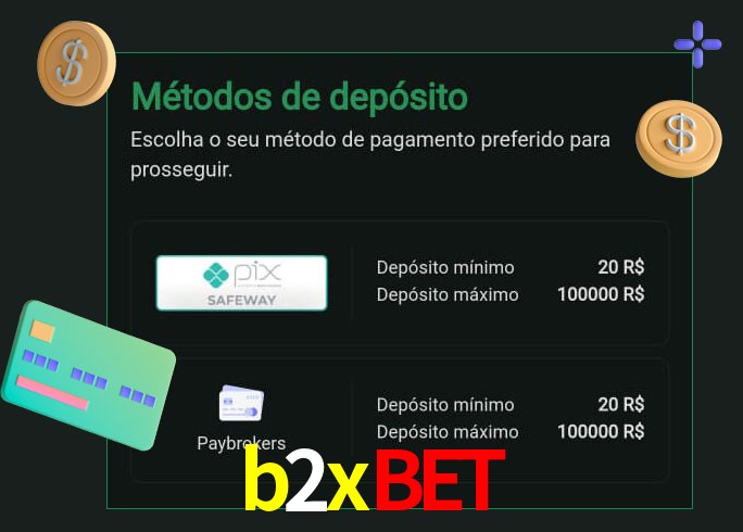 O cassino b2xbet oferece uma grande variedade de métodos de pagamento